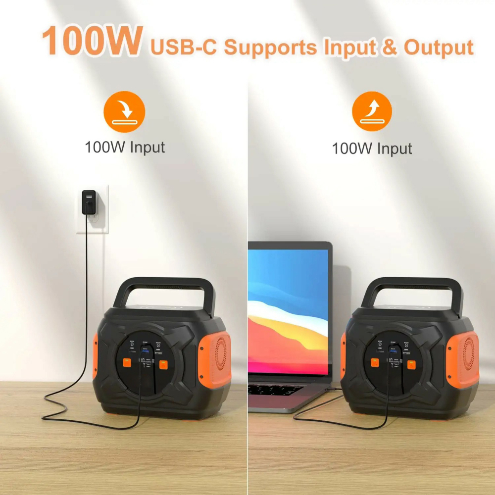 320W 600w Portable Power Station With 292Wh 80000mAh Lithium Ion Battery Type