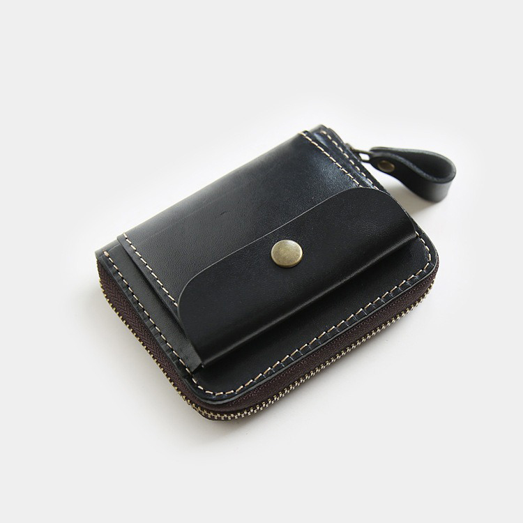 Advantage Low MOQ Mix Models Genuine Leather Wallet for Men's Retro Handmade Short Wallet