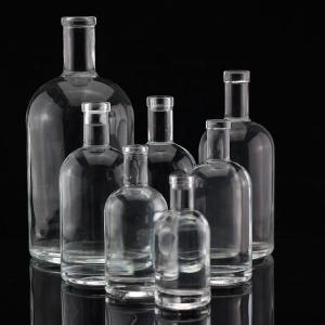 China Glass Base Material Vodka Liquor Glass Bottle Different Size For Distilleries factory