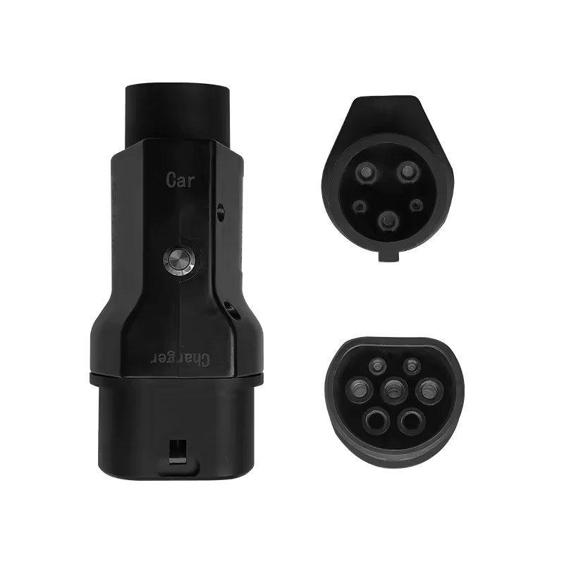 NACS 7KW 32A Tesla EV Charging Adapter Type2 Inlet for European/type2 Cars Standard Tesla to type2 Black