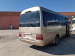 30 Seater Toyota Coaster Bus Japanese Mini Bus Open The Door Outside