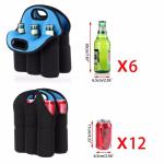 Neoprene 6 -pack bottles beer cooler holder bag/ Insulated Water Bottle Wine