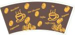 Food Grade PE Coated Paper Cup Fan 22OZ Cold Drink Printed Coffee Sleeves
