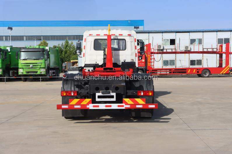 Small Dongfeng Electric Hook Arm Garbage Truck