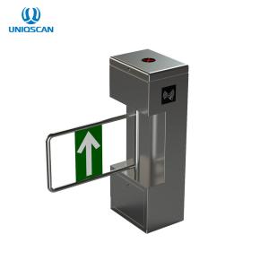 China 180 Degrees Flap Barrier Gate Stainless Steel Turnstile With Card Reader factory