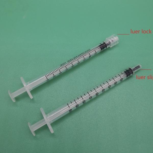 ISO 13485 Safety Standard 1ml Disposable Luer Slip Syringe for Medical