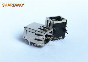 China JD0-0002NL Magnetic RJ45 Jack , Female To Female POE Magnetic Modular Jack For Switches factory
