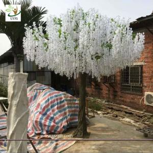 China UVG large outdoor artificial trees in wisteria flower wedding and party planner decoration factory