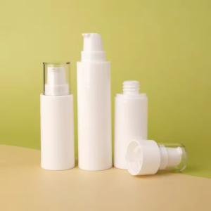 White PP Airless Pump Bottle 15ml 30ml Airless Serum Pump Bottles For Skincare