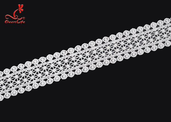 Embroidered Circular Water Soluble Lace Trim Border For Garment Accessory