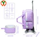 Women' Fashion Duffle Bag With Wheels Overnight Bag Featuring Shoe Compartment