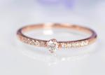 4mm Real Diamond Jewellery ring 0.25ct Weight Round Cut for Anniversary OEM