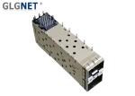 2X1 Stacked SFP+ Cage Integrated 20PIN Connector with INNER OUTER Light Pipe
