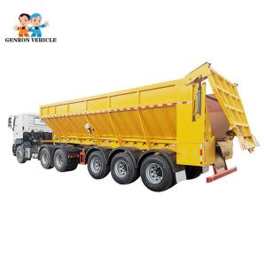 China Leaf Spring Crawler Sandstone 35cbm Dump Semi Trailers on sale