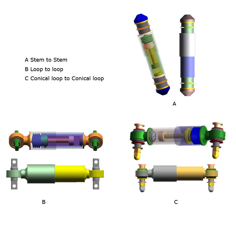 Primary Hydraulic Railway Damper 10% Unsymmetry