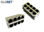 Brass Shield Mag Jack RJ45 Multiple Port Connectors 2x4 For Switches Routers