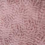 Pink Polyester Faux Fur Fabric Knitted 58 / 60 '' For Clothing Flower Rabbit