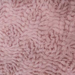China Pink Polyester Faux Fur Fabric Knitted 58 / 60 '' For Clothing Flower Rabbit factory
