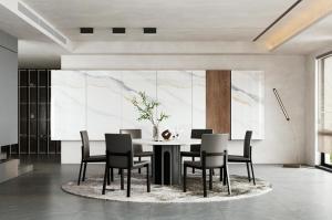 China Stunning Carrara White Polished Porcelain Glazed Indoor Floor Tiles And Non-Slip Tile For Dining Room And Office 900x1800x9mm factory