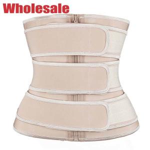 China 3XS Nude Waist Cincher Latex 3 Belts Waist Trainer For Back Posture factory