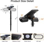 3.7V 2200mAH 6H Charging Wireless Landscape Spotlights Dual Heads