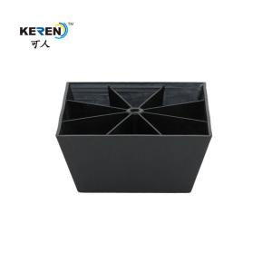 China KR-P0113 65mm Height Plastic Furniture Legs Replacement Easy Fitting Reduce Slip factory