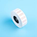 Red Line Price Tag Sticker Roll White Price Gun Paper Roll