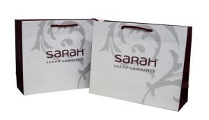 China White 2 Color Printing Paper Carrier Bag 280gsm Craftpaper With Shopping / Packaging factory