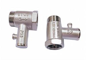 China 1/2 Brass Check Valve Nickel Plated Water Heater Safety factory