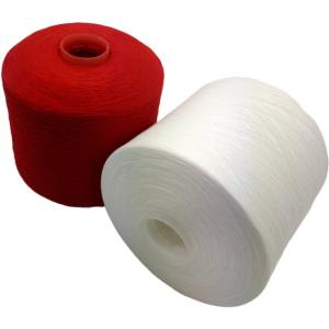 China High Tenacity 100% Dyed Polyester Yarn Low Shrinkage Red For Sewing Thread factory