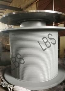 China Steel LBS Grooved Drum with Brake Disc / Large Winch Drum for Tower Crane factory