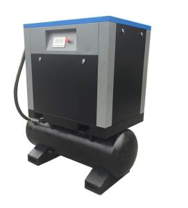 China Compact screw air compressor with tank and air dryer mounted factory