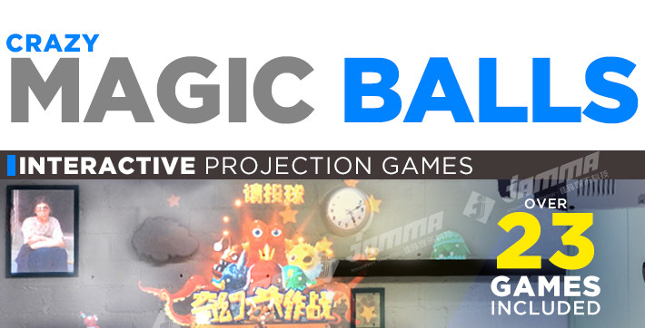 Crazy Magic Balls Projection Interactive Floor , Indoor Amusement Park Interactive Touch Projector