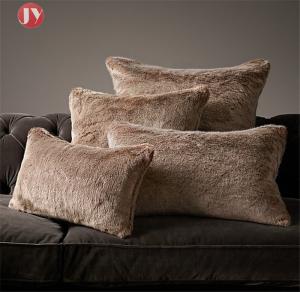China Fluffy acrylic Fur Throw Pillow , Faux Fur Decorative Pillows Cushion Cover factory