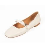 HZM009 Single Shoes Women Ladies Fashion Single Shoes Square Head Shallow Mouth