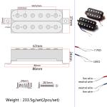 Hot Rodded Double Coil Pickups Humbucker Pickup Magnet Electric Guitars Black