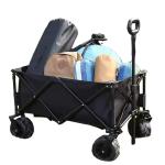 Steel Plastic Four Sided Outdoor Wagon Cart Customizable Folding Wheelbarrow
