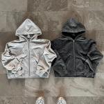 Oem Heavyweight Zipper Hoodie Custom 100% Cotton Terry Hoody Sweatshirt