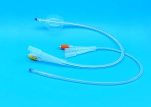 China 20 Fr / 22 Fr / 24 Fr Silicone 3 Way Foley Catheter 3 - 30ml Balloon Capacity factory