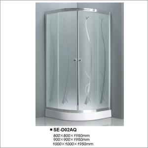 China Professional Sliding Bathroom Shower Enclosure With Acid Glass Double Door factory