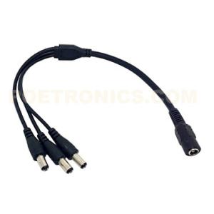 China DCS103 CCTV Three Way One Female to Three Male 12V DC Power Splitter Cable factory