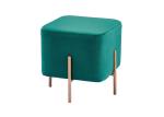 Velvet Fabric 40CM Contemporary Foot Stools With SS Frame