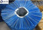 Cleaning Rotary Snow Sweeper Brush For Bobcat Machine Wafer Brushes Blue Pink