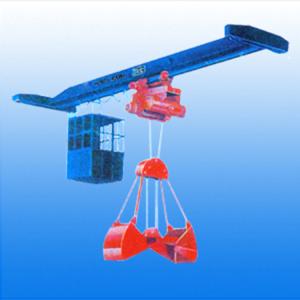 China 10 Ton Wireless Remote Control Grab Bucket Single Girder Eot Crane factory