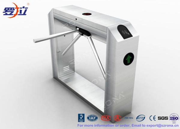 Bar Code Waist Height Turnstiles Stainless Steel 25~30 Persons / Min Passing