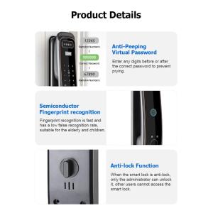 Glomarket Fully Automatic Tuya Wifi Smart Door Lock Mobile Phone Control