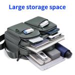 Adjustable Gray Mens Sling Bag Big Nylon Crossbody Bag Custom Printing