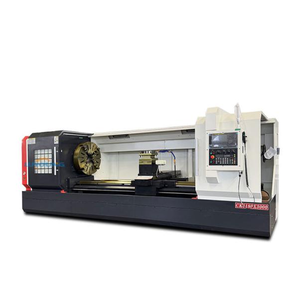 China Heavy Duty CNC Lathe CK6180x3000mm Distancewith Manual Chuck And Tailstock factory