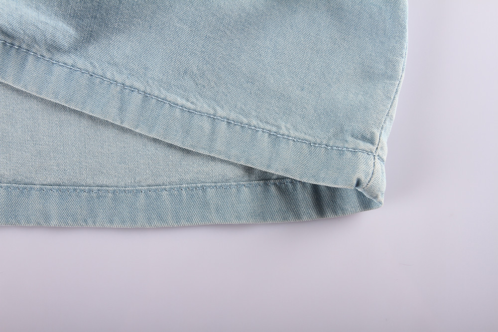 Stockpapa Ladies Plain Dyed Denim Wrap Skirts With Belt