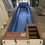 Outdoor Customized Color 20' 40' Shipping Container Swimming Pool With 2" Thick